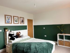 Bedroom headboard panelling