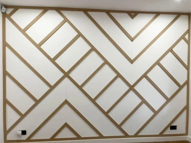 Geometric wall panelling