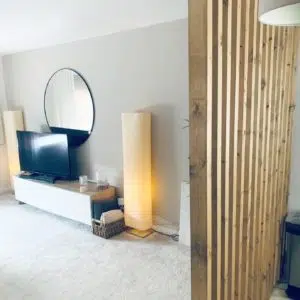 Bespoke room divider in living room