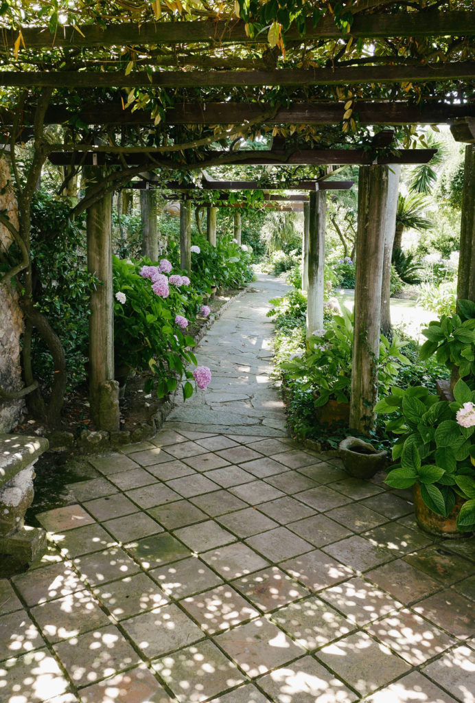 Garden wall cladding pathway