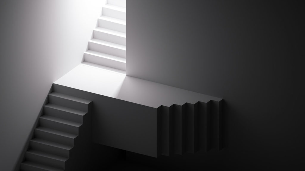 Dark contemporary staircase