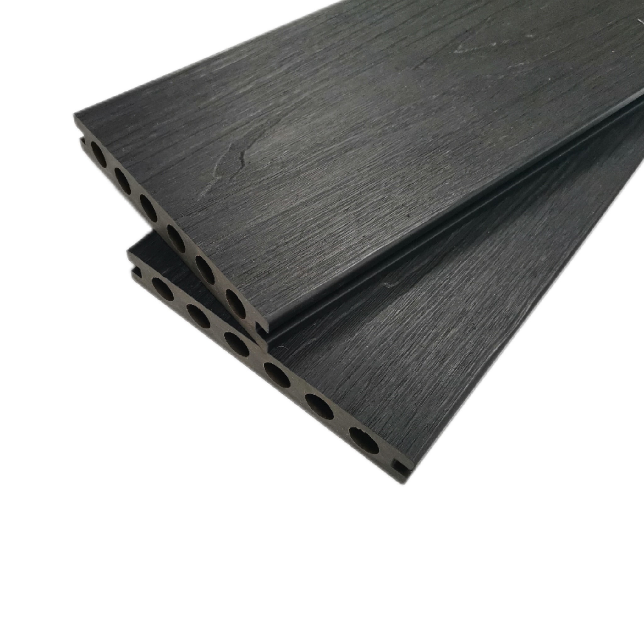 Two pieces of black decking